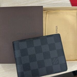 Lv Graphite Wallet With Box And Db